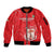 Custom Equatorial Guinea Football Sleeve Zip Bomber Jacket Allez Nzalang Nacional - Red Version