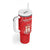 Custom Equatorial Guinea Football Tumbler With Handle Allez Nzalang Nacional - Red Version