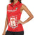 Custom Equatorial Guinea Football Women Sleeveless Polo Shirt Allez Nzalang Nacional - Red Version