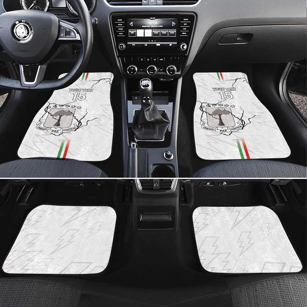 Custom Equatorial Guinea Football Car Mats Allez Nzalang Nacional - White Version