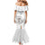 Custom Equatorial Guinea Football Family Matching Mermaid Dress and Hawaiian Shirt Allez Nzalang Nacional - White Version