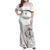 Custom Equatorial Guinea Football Family Matching Off Shoulder Maxi Dress and Hawaiian Shirt Allez Nzalang Nacional - White Version