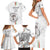 Custom Equatorial Guinea Football Family Matching Short Sleeve Bodycon Dress and Hawaiian Shirt Allez Nzalang Nacional - White Version