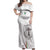 Custom Equatorial Guinea Football Off Shoulder Maxi Dress Allez Nzalang Nacional - White Version