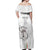 Custom Equatorial Guinea Football Off Shoulder Maxi Dress Allez Nzalang Nacional - White Version