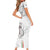 Custom Equatorial Guinea Football Short Sleeve Bodycon Dress Allez Nzalang Nacional - White Version