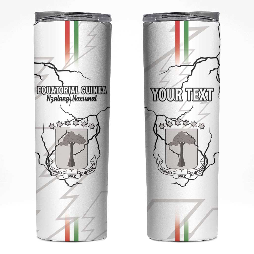 Custom Equatorial Guinea Football Skinny Tumbler Allez Nzalang Nacional - White Version