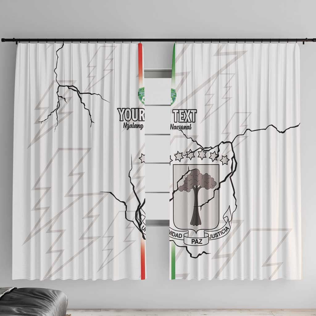 Custom Equatorial Guinea Football Window Curtain Allez Nzalang Nacional - White Version