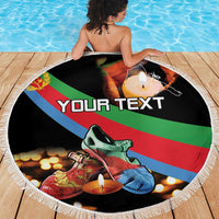 Personalized Eritrea Martyrs Day Beach Blanket Candlelight Vigil Shida Shoes