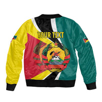 Personalized Mozambique Sleeve Zip Bomber Jacket 50 Years Anniversary Independence Day