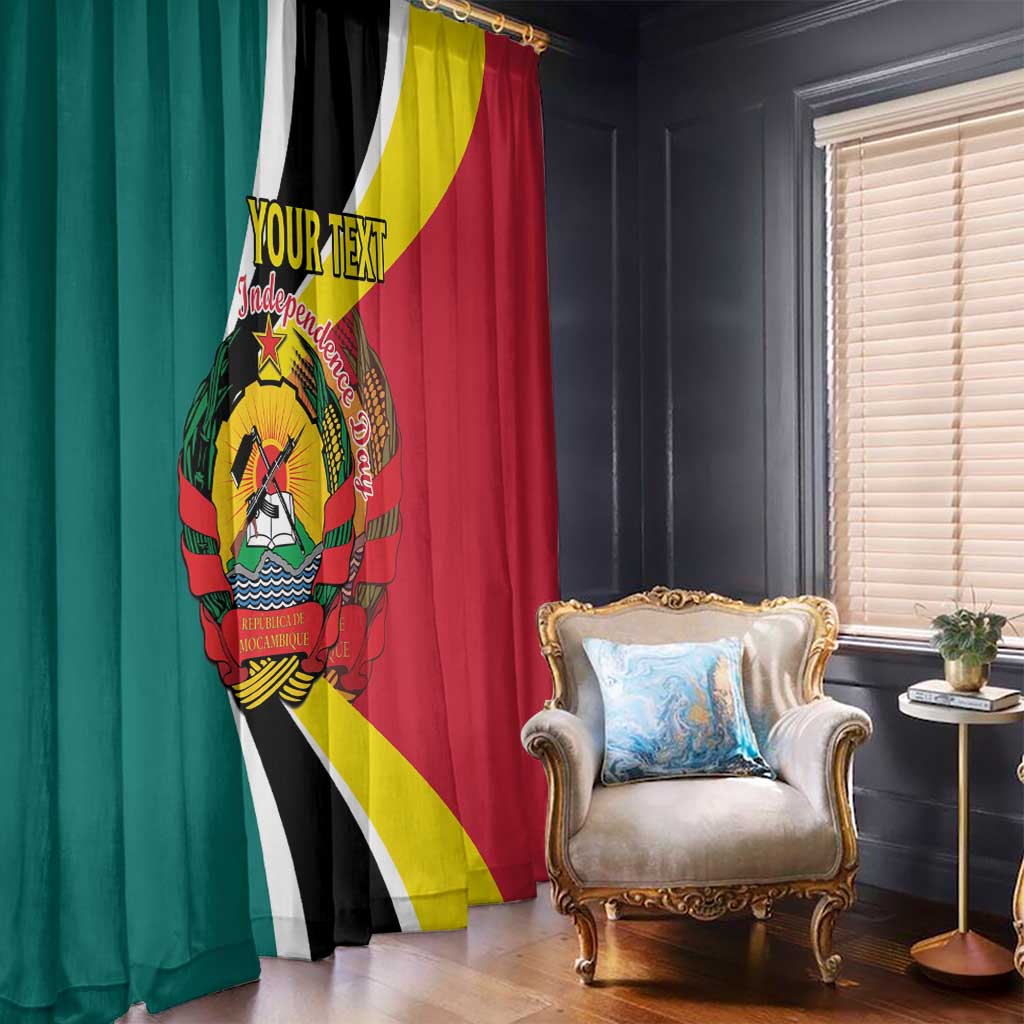 Personalized Mozambique Window Curtain 50 Years Anniversary Independence Day