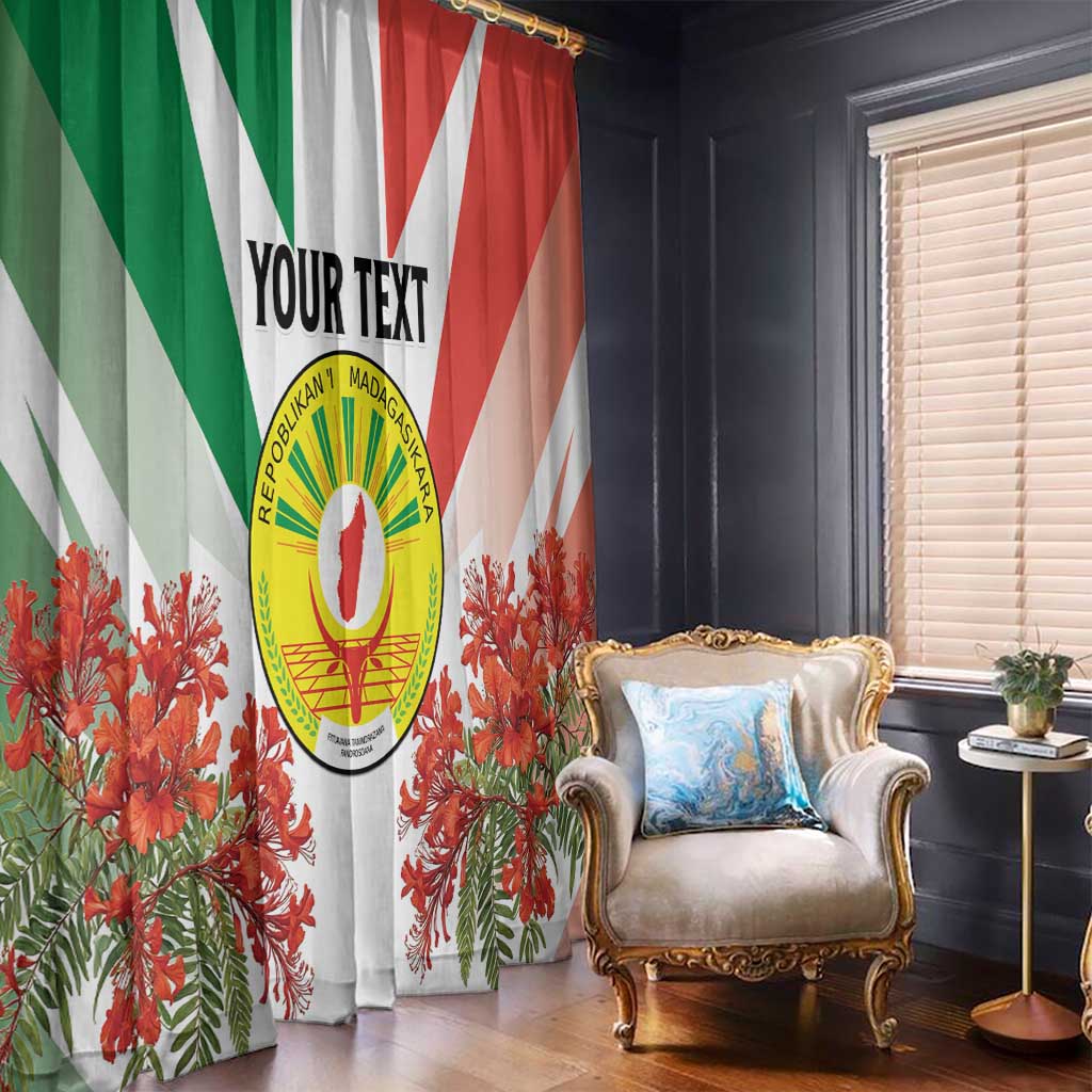 Personalized Madagasikara Window Curtain Seal With Poinciana