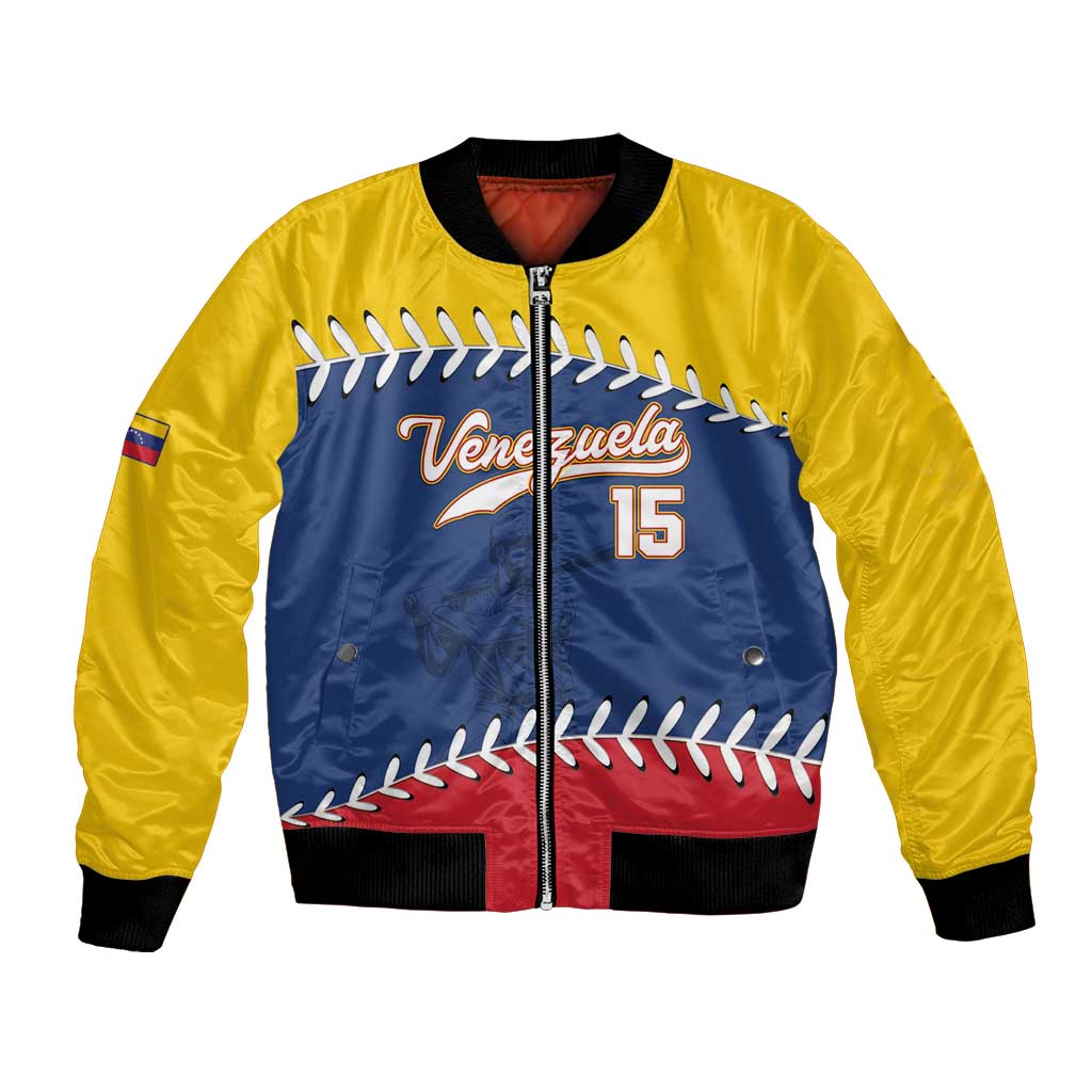 Custom Venezuela Baseball Champions Bomber Jacket Vinotinto Glory 2026
