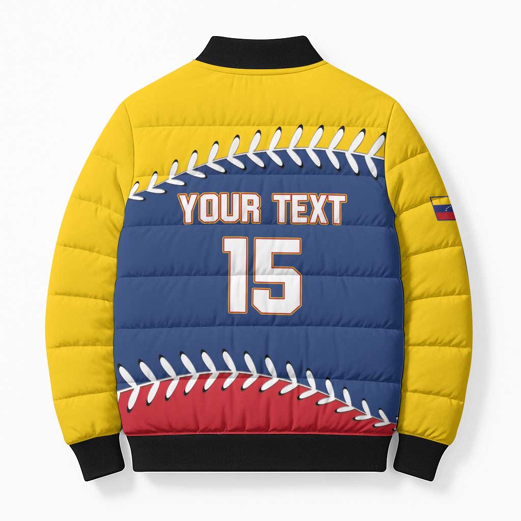 Custom Venezuela Baseball Champions Bomber Puffer Jacket Vinotinto Glory 2026