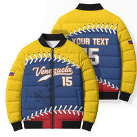 Custom Venezuela Baseball Champions Bomber Puffer Jacket Vinotinto Glory 2026
