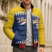Custom Venezuela Baseball Champions Bomber Puffer Jacket Vinotinto Glory 2026