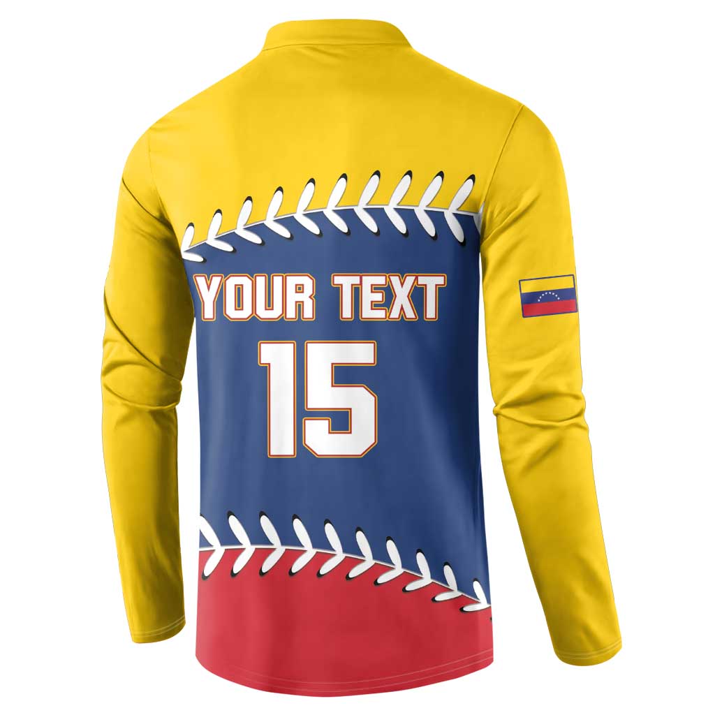 Custom Venezuela Baseball Champions Button Sweatshirt Vinotinto Glory 2026