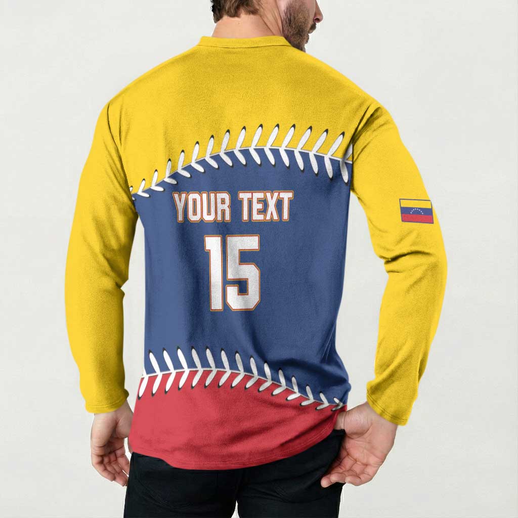 Custom Venezuela Baseball Champions Button Sweatshirt Vinotinto Glory 2026