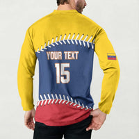 Custom Venezuela Baseball Champions Button Sweatshirt Vinotinto Glory 2026