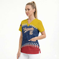 Custom Venezuela Baseball Champions Scrub Top Vinotinto Glory 2026