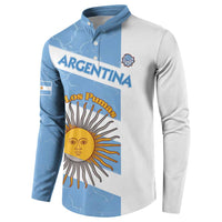 Argentina Rugby Custom Button Sweatshirt Go Los Pumas