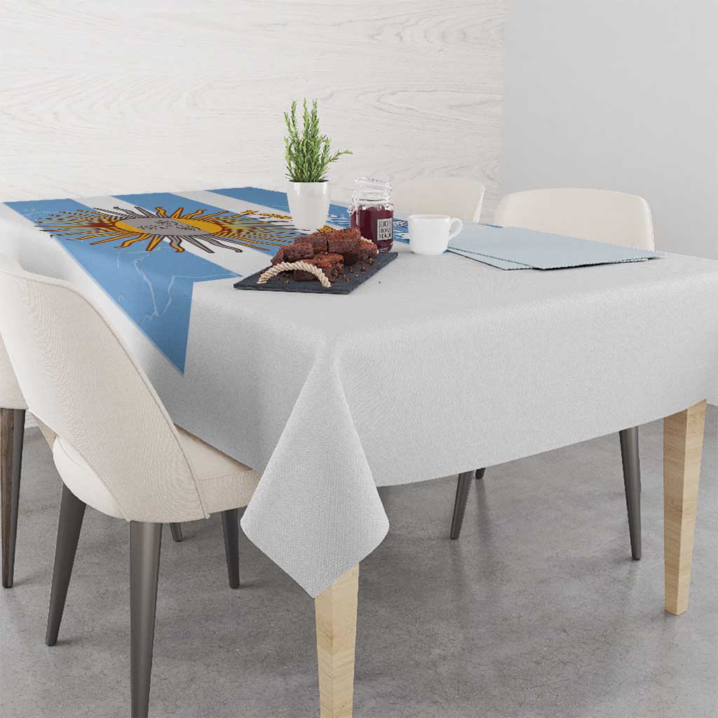 Argentina Rugby Custom Tablecloth Go Los Pumas