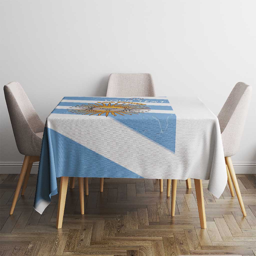 Argentina Rugby Custom Tablecloth Go Los Pumas