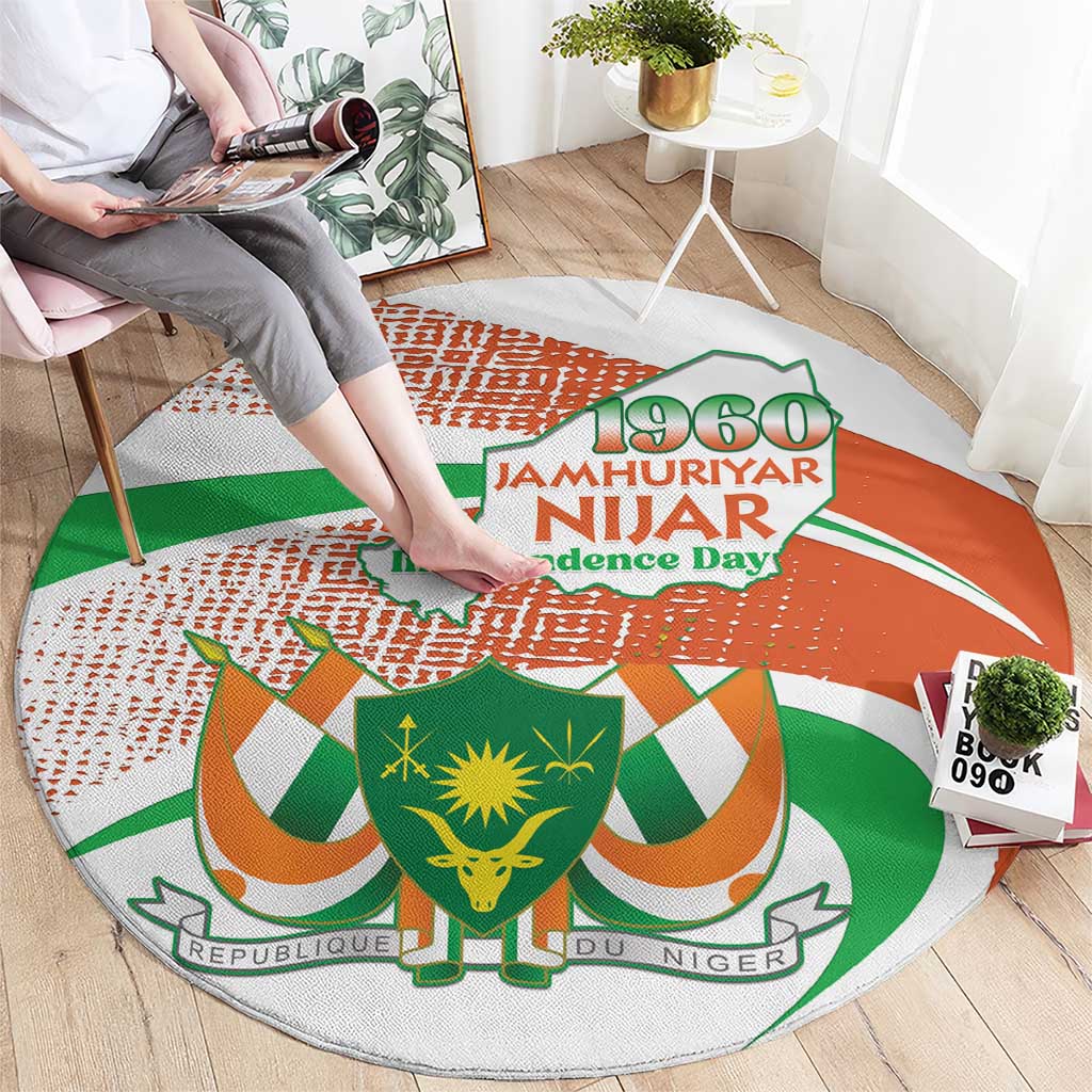 Niger Round Carpet 1960 Jamhuriyar Nijar Independence Day