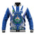 El Salvador Baseball Jacket Turquoise-Browed Motmot With Coat Of Arms - Wonder Print Shop