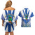 El Salvador Couples Matching Off Shoulder Short Dress and Hawaiian Shirt Turquoise-Browed Motmot With Coat Of Arms - Wonder Print Shop