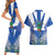 El Salvador Couples Matching Short Sleeve Bodycon Dress and Hawaiian Shirt Turquoise-Browed Motmot With Coat Of Arms - Wonder Print Shop