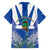 El Salvador Family Matching Off Shoulder Short Dress and Hawaiian Shirt Turquoise-Browed Motmot With Coat Of Arms - Wonder Print Shop