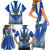 El Salvador Family Matching Short Sleeve Bodycon Dress and Hawaiian Shirt Turquoise-Browed Motmot With Coat Of Arms - Wonder Print Shop