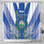 El Salvador Shower Curtain Turquoise-Browed Motmot With Coat Of Arms