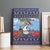 Barbados Christmas Canvas Wall Art Pelican With Poinsettia - Wonder Print Shop