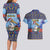 Barbados Christmas Couples Matching Long Sleeve Bodycon Dress and Hawaiian Shirt Pelican With Poinsettia - Wonder Print Shop