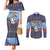 Barbados Christmas Couples Matching Mermaid Dress and Long Sleeve Button Shirt Pelican With Poinsettia