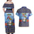 Barbados Christmas Couples Matching Off Shoulder Maxi Dress and Hawaiian Shirt Pelican With Poinsettia - Wonder Print Shop