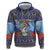 Barbados Christmas Hoodie Pelican With Poinsettia - Wonder Print Shop