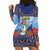 Barbados Christmas Hoodie Dress Pelican With Poinsettia - Wonder Print Shop