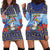 Barbados Christmas Hoodie Dress Pelican With Poinsettia - Wonder Print Shop