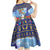 Barbados Christmas Kid Short Sleeve Dress Pelican With Poinsettia - Wonder Print Shop