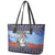 Barbados Christmas Leather Tote Bag Pelican With Poinsettia - Wonder Print Shop