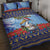 Barbados Christmas Quilt Bed Set Pelican With Poinsettia - Wonder Print Shop