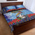 Barbados Christmas Quilt Bed Set Pelican With Poinsettia - Wonder Print Shop