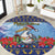 Barbados Christmas Round Carpet Pelican With Poinsettia