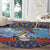 Barbados Christmas Round Carpet Pelican With Poinsettia