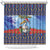 Barbados Christmas Shower Curtain Pelican With Poinsettia