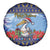 Barbados Christmas Spare Tire Cover Pelican With Poinsettia - Wonder Print Shop