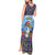 Barbados Christmas Tank Maxi Dress Pelican With Poinsettia - Wonder Print Shop